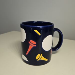 Vtg Waechtersbach Spain Golf Tee Ball Coffee Mug Navy Blue **Small flaw**